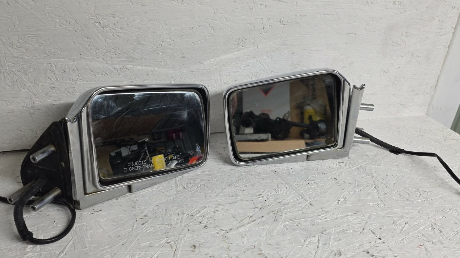1992-1997 Nissan Hard Body D21 Mirrors Left and Right Pair Set Chrome Hardbody