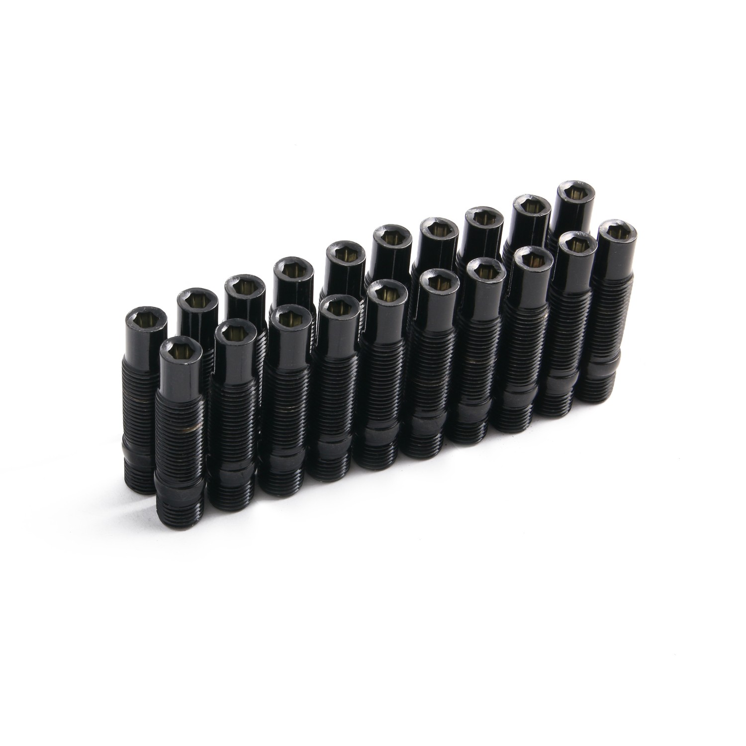 20pc Black 14x1.5 Stud Conversion, 50mm Total Length (2.0