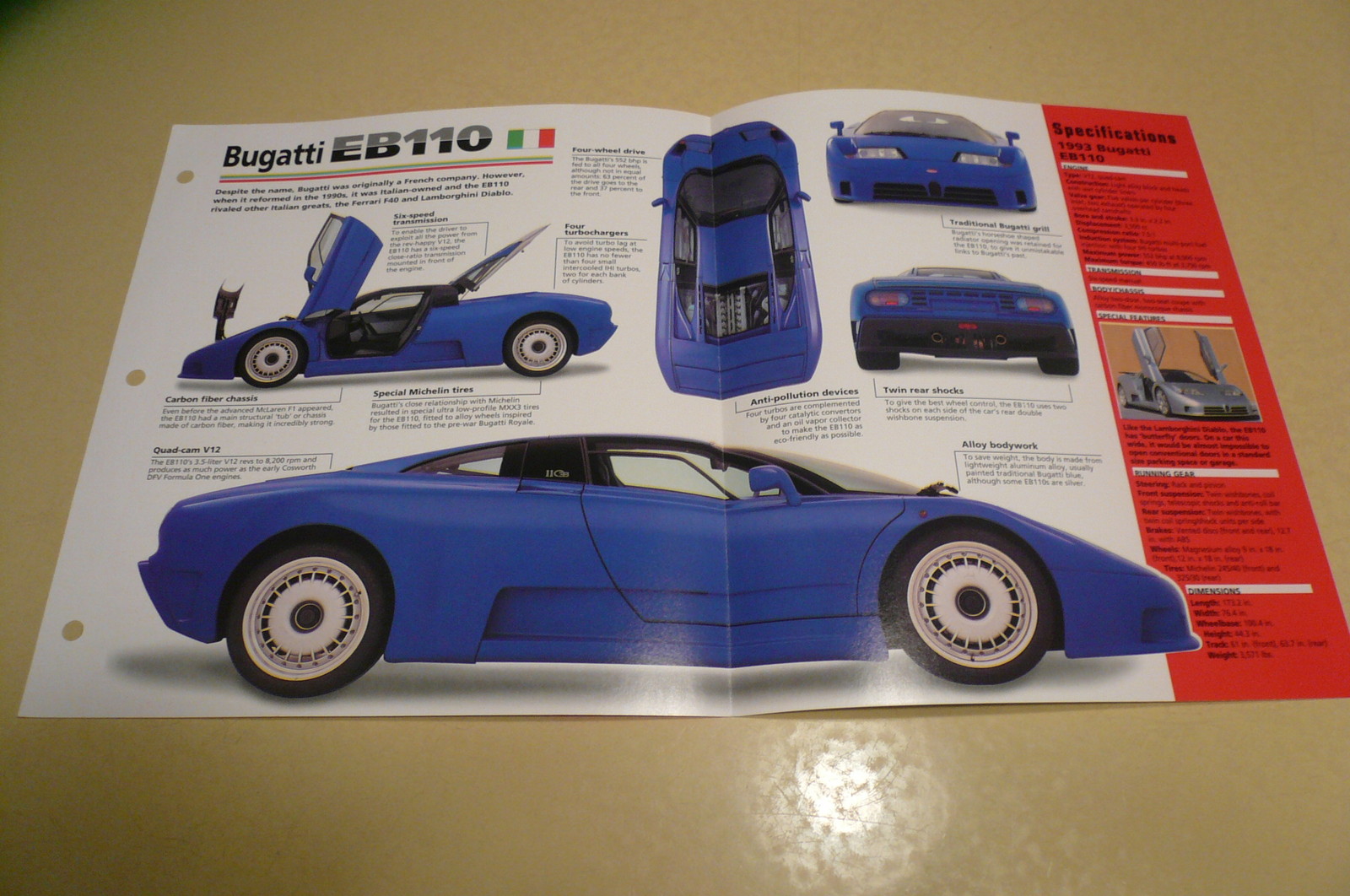 1993 Bugatti EB110 IMP Brochure - Group 2, Number 14