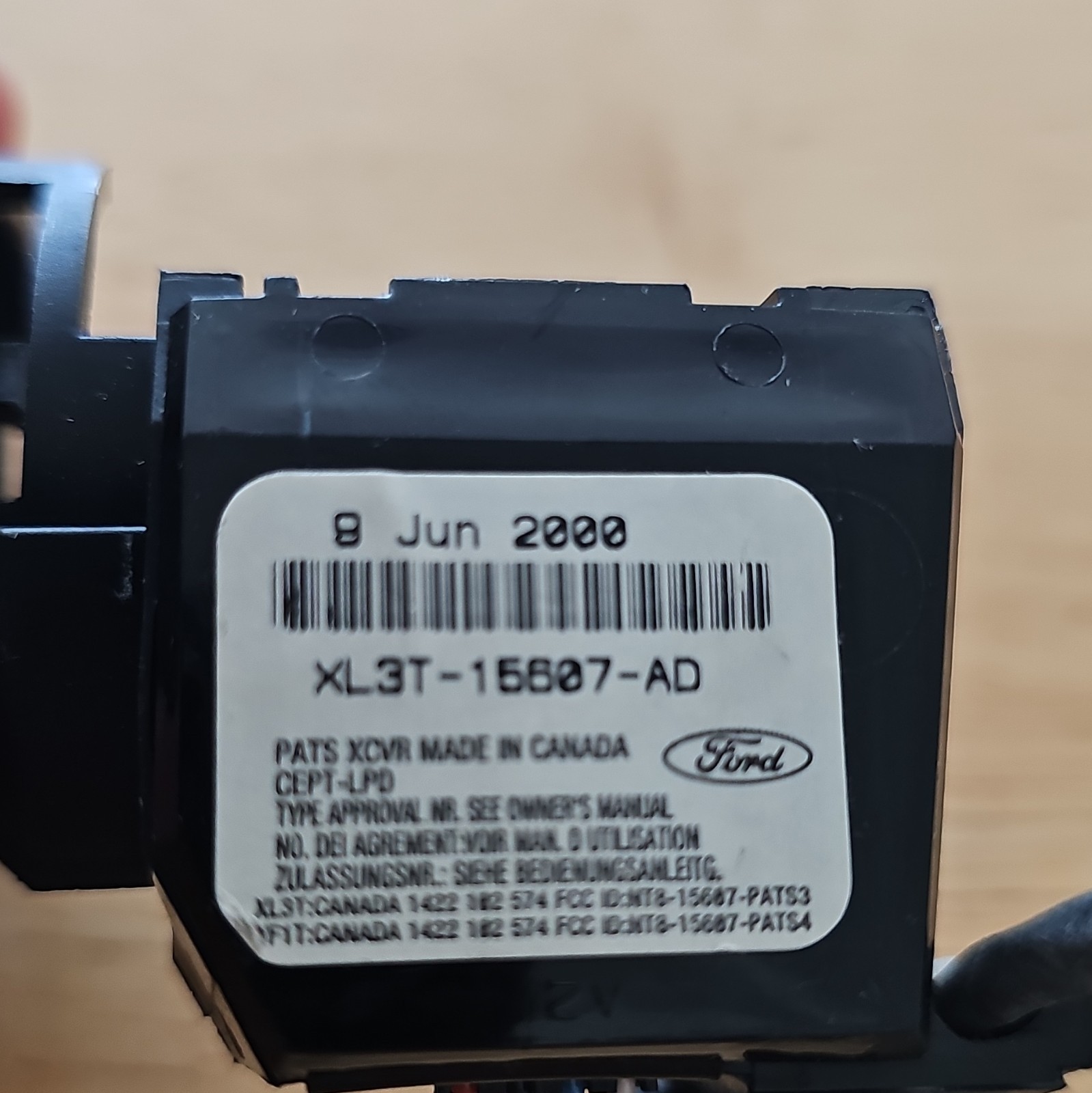 1999-2001 FORD EXPEDITION F150 ANTI THEFT PATS TRANSCEIVER XL3T-15607-AD 1999-2001 FORD EXPEDITION F150 ANTI THEFT PATS TRANSCEIVER XL3T-15607-AD