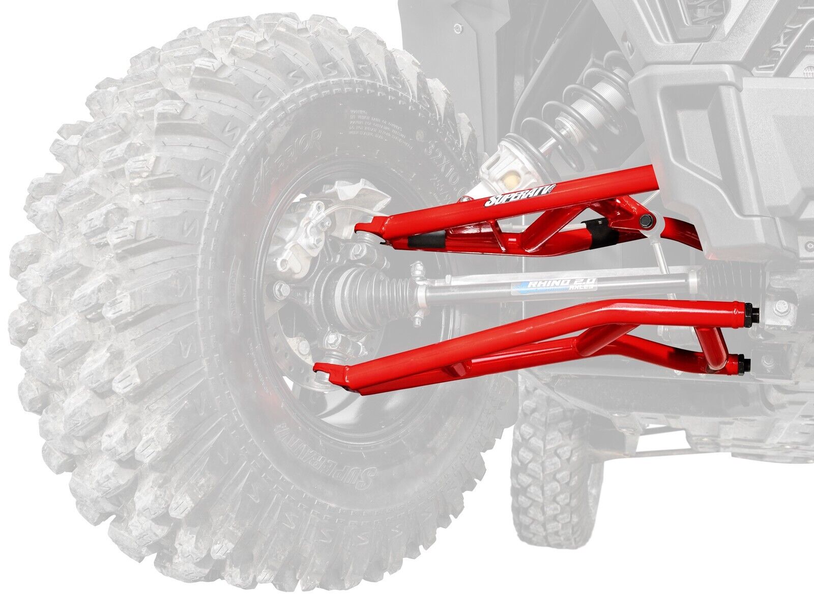 SuperATV High Clearance Forward Offset A Arms for Polaris RZR XP 1000 - RED