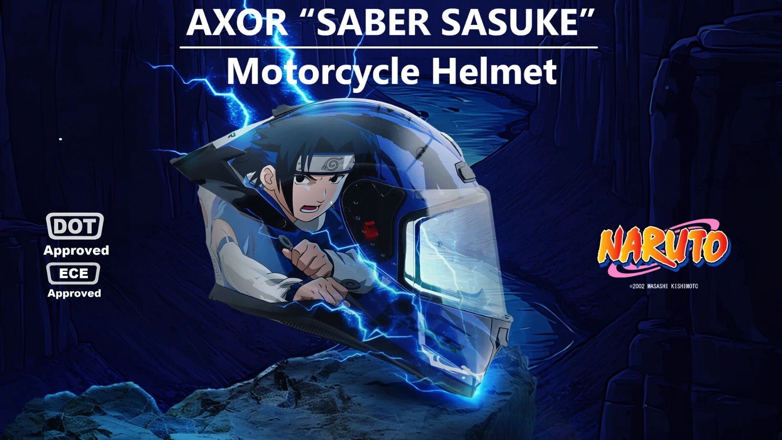 AXOR “Saber Sasuke” DOT & ECE Certified Full Face Motorcycle Helmet AXOR “Saber Sasuke” DOT & ECE Certified Full Face Motorcycle Helmet