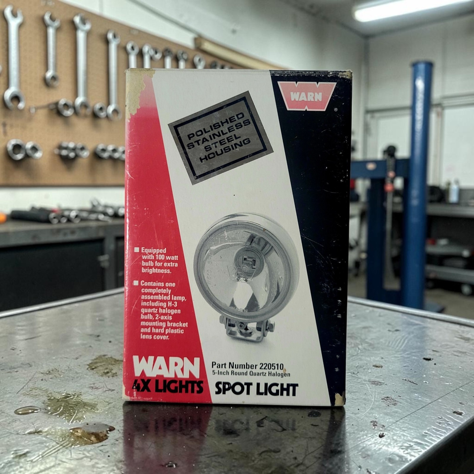 Vtg NEW NIB Warn W510 100W Flood Spot Light 5\ Vtg NEW NIB Warn W510 100W Flood Spot Light 5\