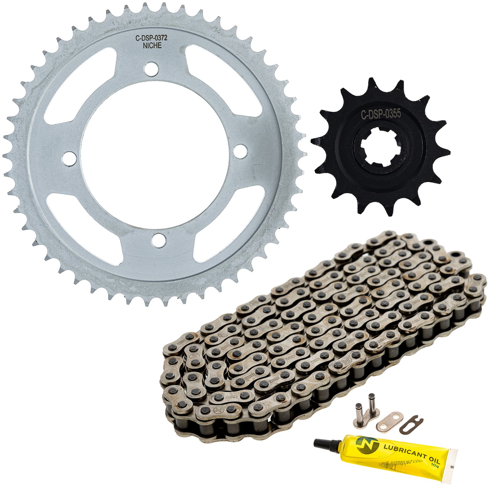 NICHE Sprocket Chain Set for Kawasaki KLX140 14/50 Tooth 428 Front Rear Kit NICHE Sprocket Chain Set for Kawasaki KLX140 14/50 Tooth 428 Front Rear Kit