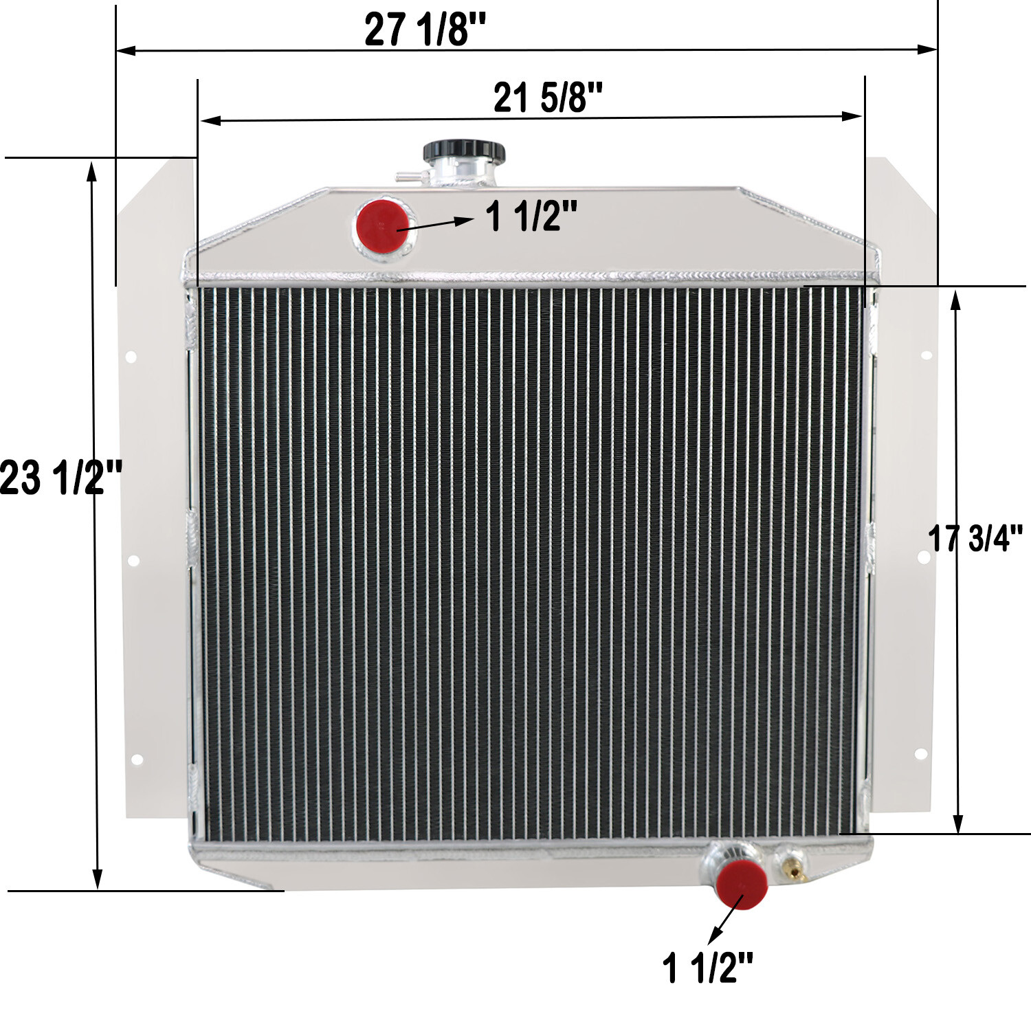 4-ROW 62mm Radiator fit 1949-1952 Studebaker 2R10 2.8L l6 GAS Aluminum 4-ROW 62mm Radiator fit 1949-1952 Studebaker 2R10 2.8L l6 GAS Aluminum