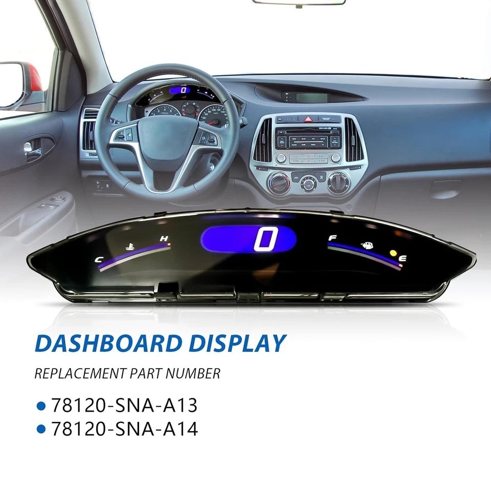 Speedometer Upper Dash Display Gauge Instrument Cluster For 06-11 Honda Civic