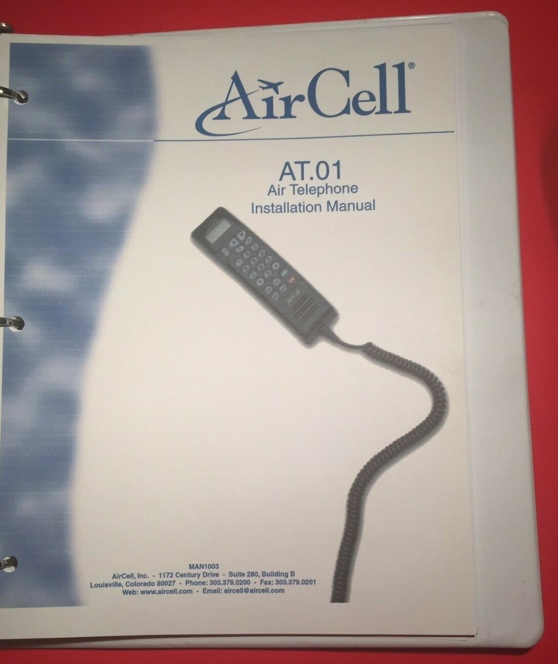 AirCell AT.01 Air Telephone Installation Manual AirCell AT.01 Air Telephone Installation Manual
