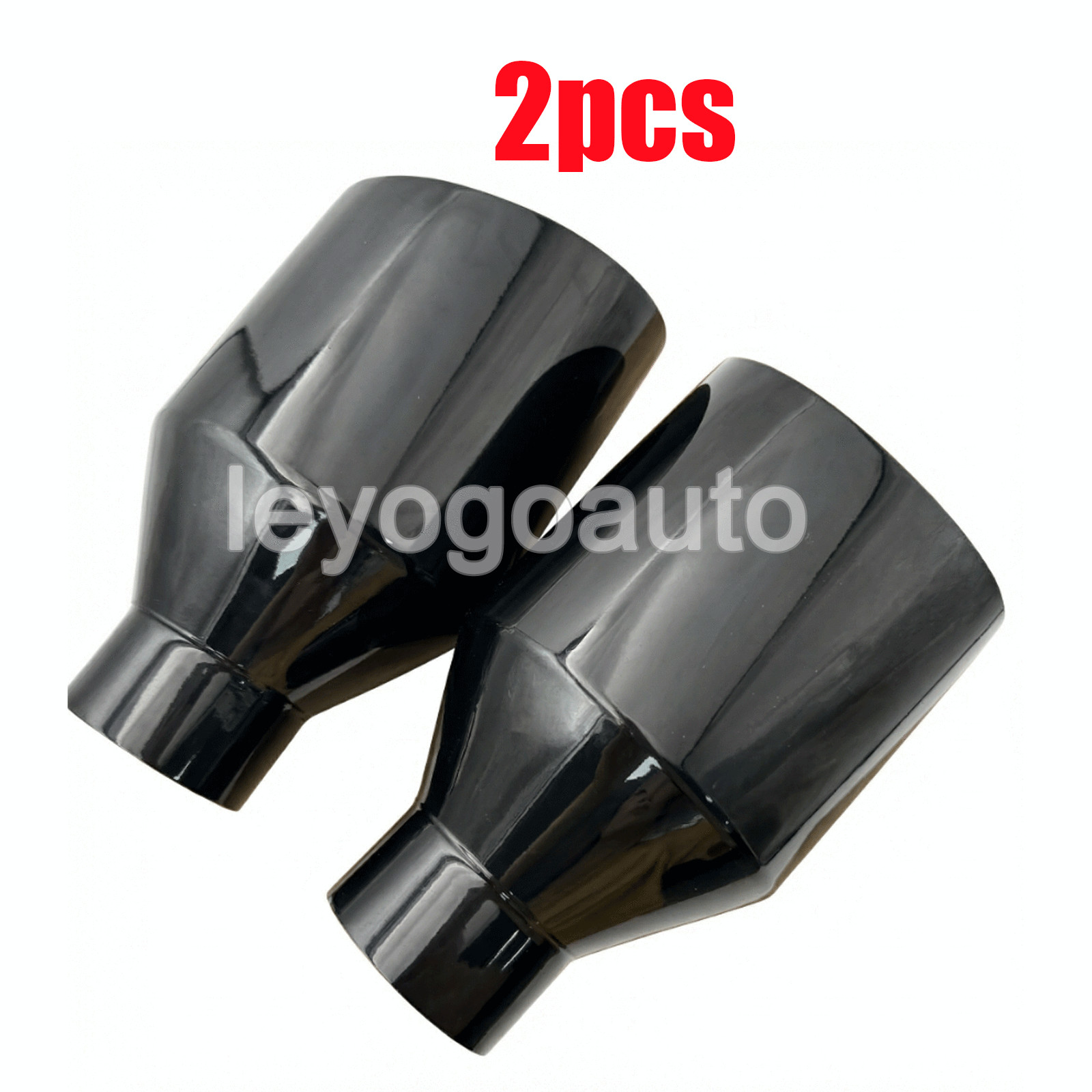 2X Dodge RT SRT RAM 5″ Big Black Exhaust Tip 2.5″ Inlet Angle Cut Double Wall