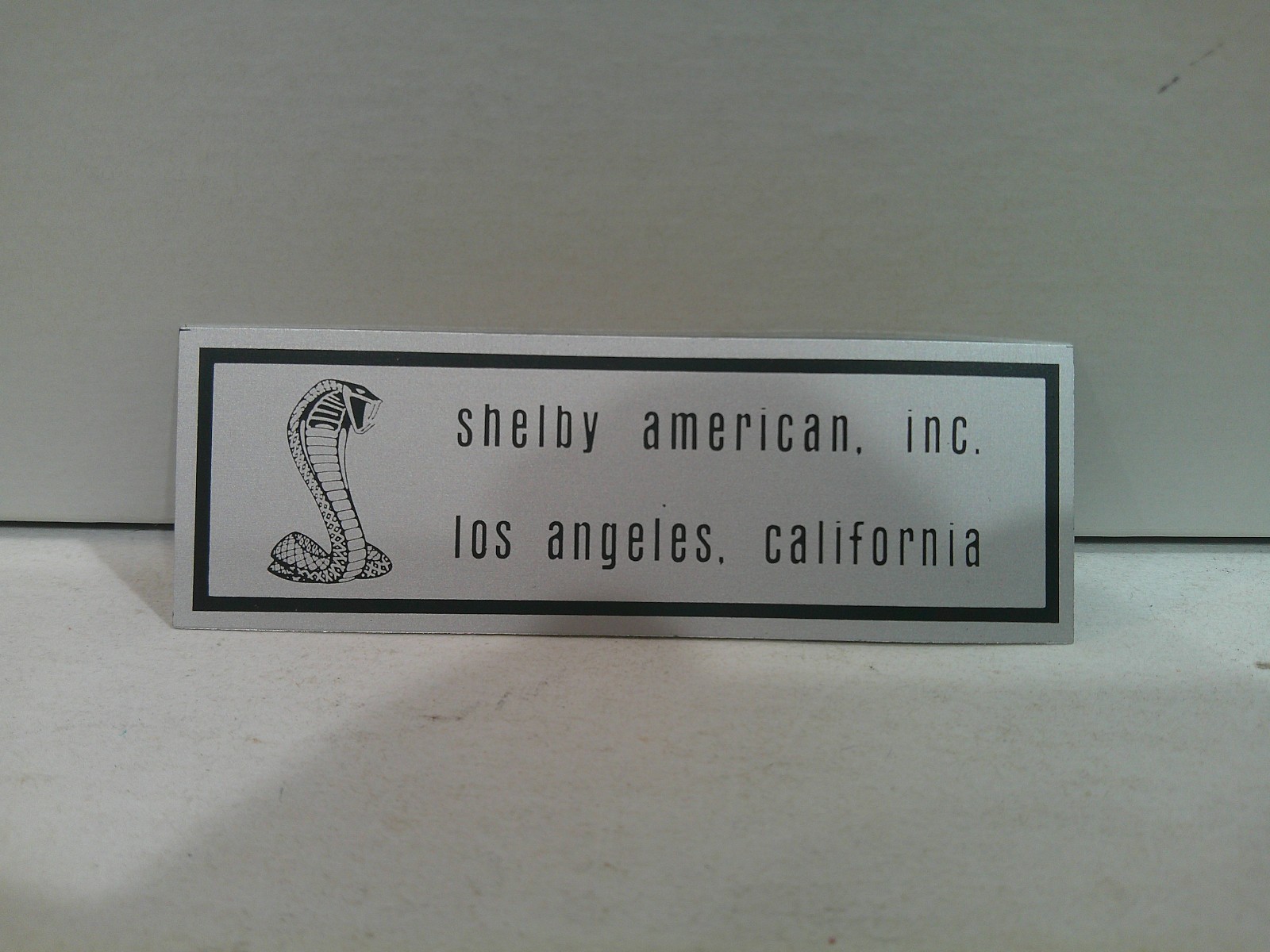 NOS OEM 1967 Shelby 2-Line Scuff Plate Label Part # S7MS-6310130-A Never Used NOS OEM 1967 Shelby 2-Line Scuff Plate Label Part # S7MS-6310130-A Never Used