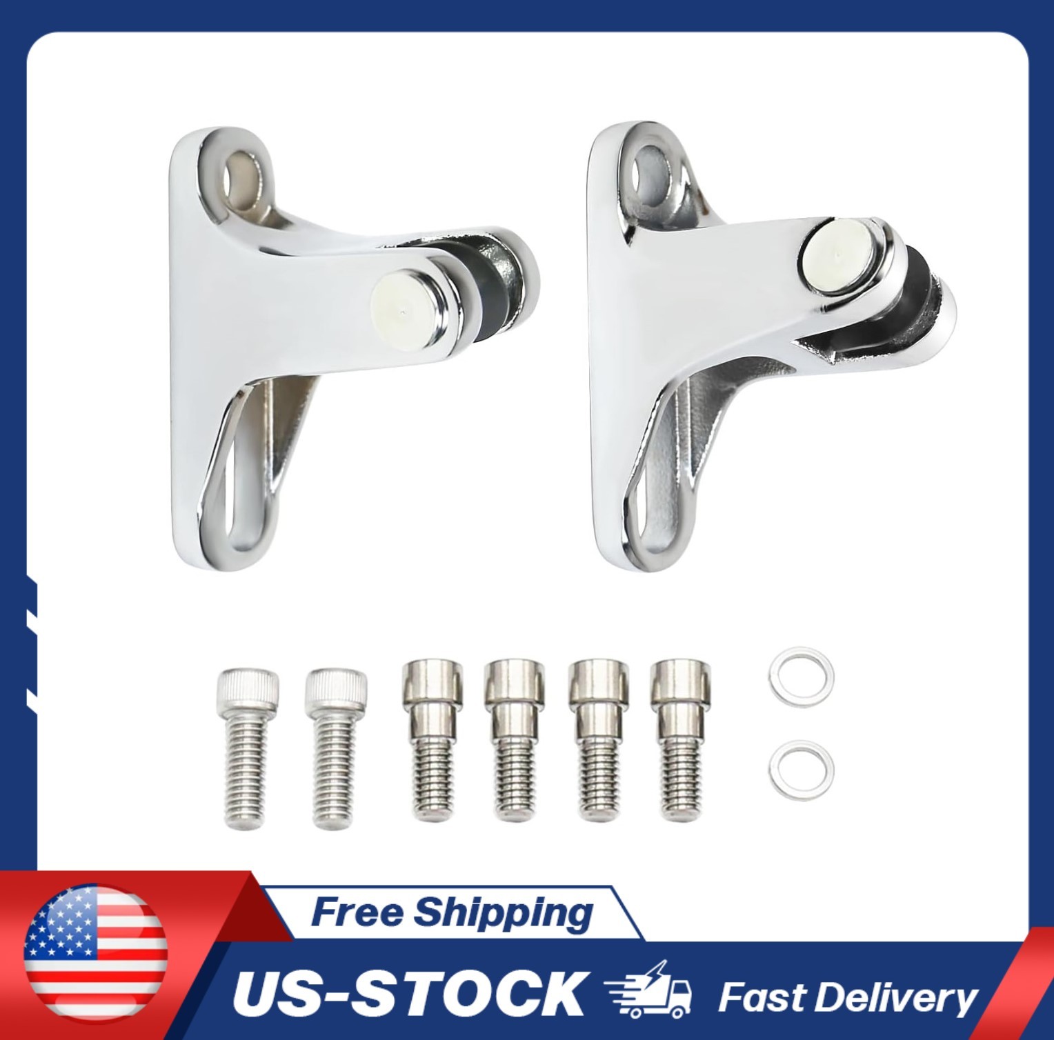 Chrome Stainless Passenger Footboard Bracket For Harley Touring 1993-2025 Chrome Stainless Passenger Footboard Bracket For Harley Touring 1993-2025