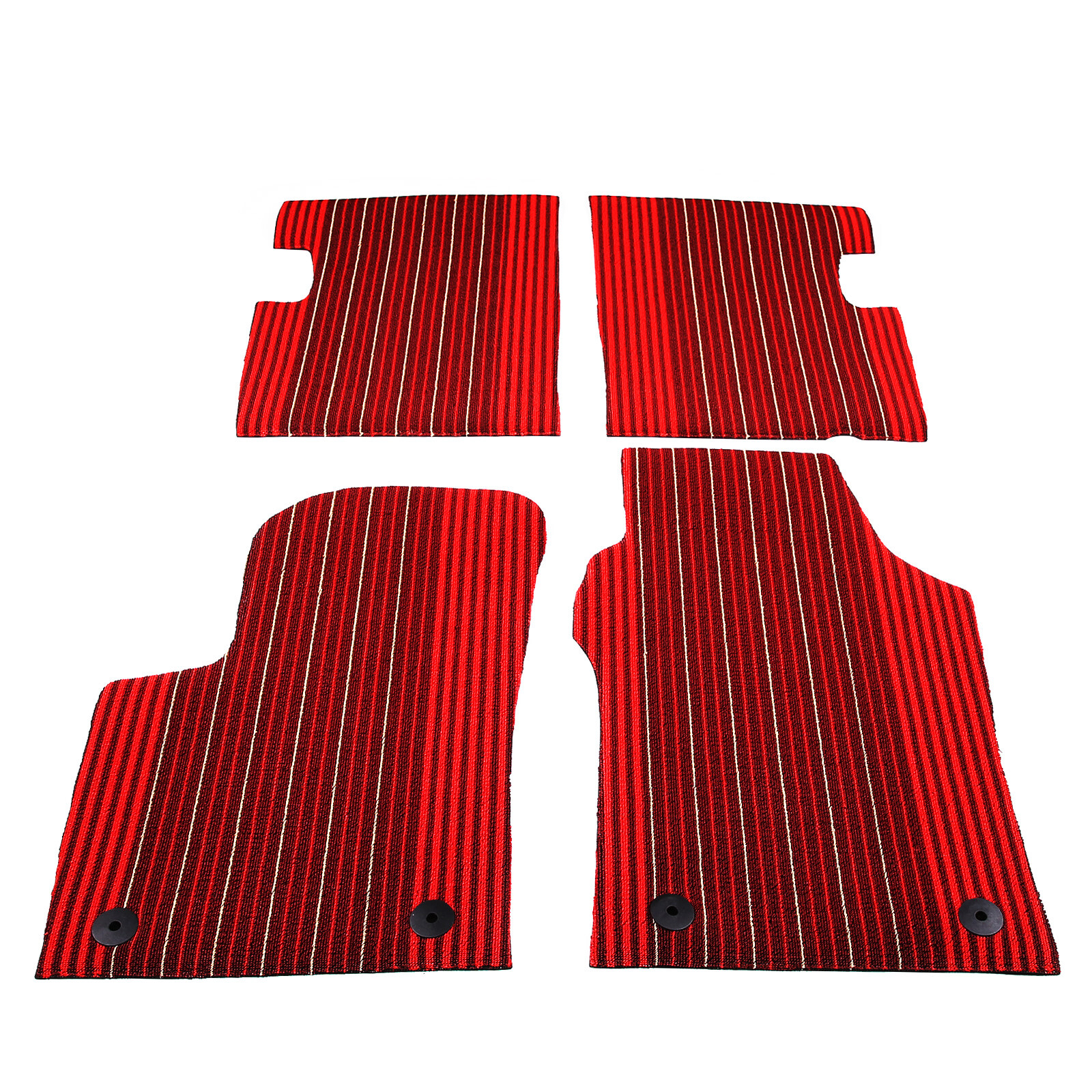 Red Silk Car Interior Floor Mat Protector Pad Carpet For Fiat 500 2016+