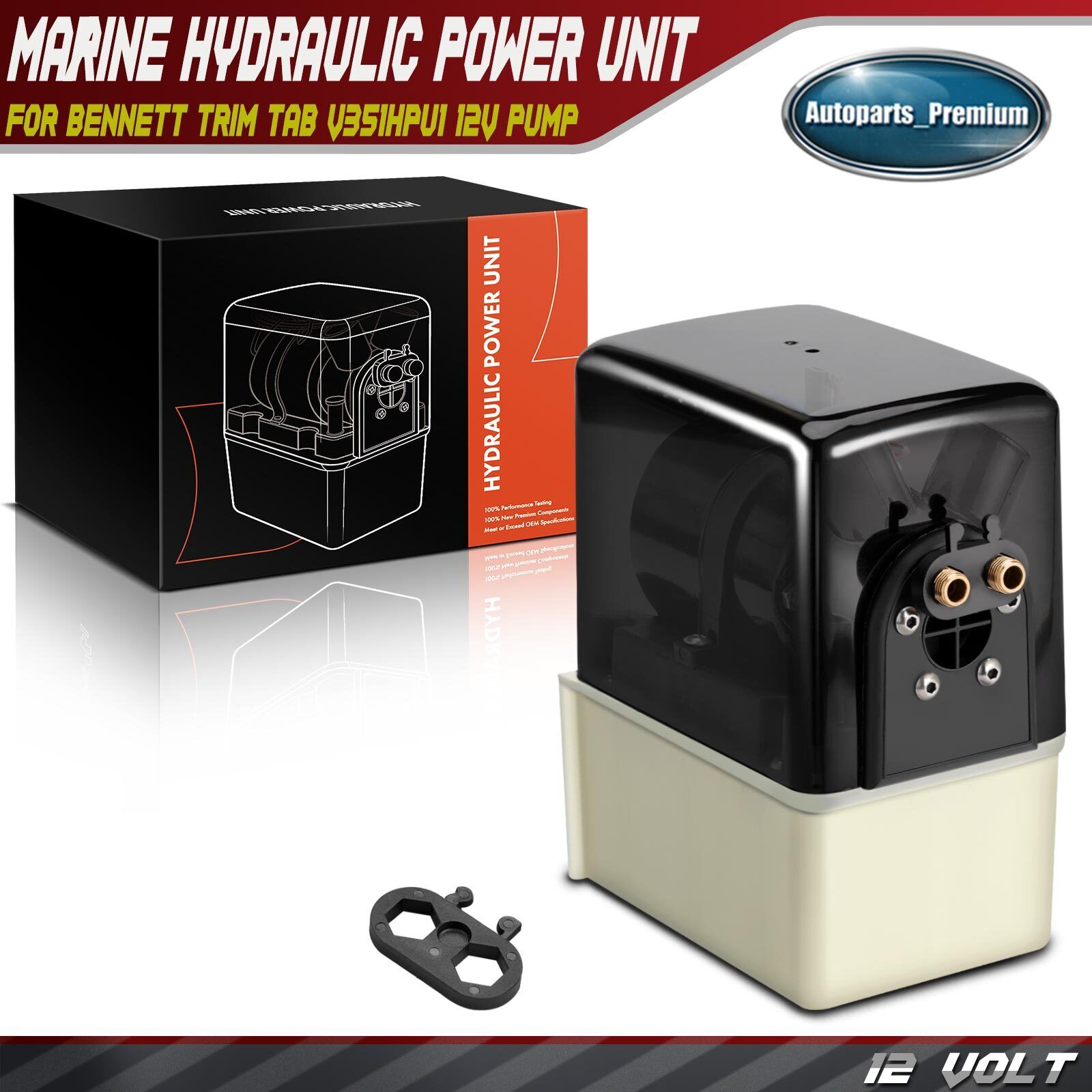 New Marine Hydraulic Power Unit for Bennett Trim Tab V351HPU1 12V (12 Volt) Pump
