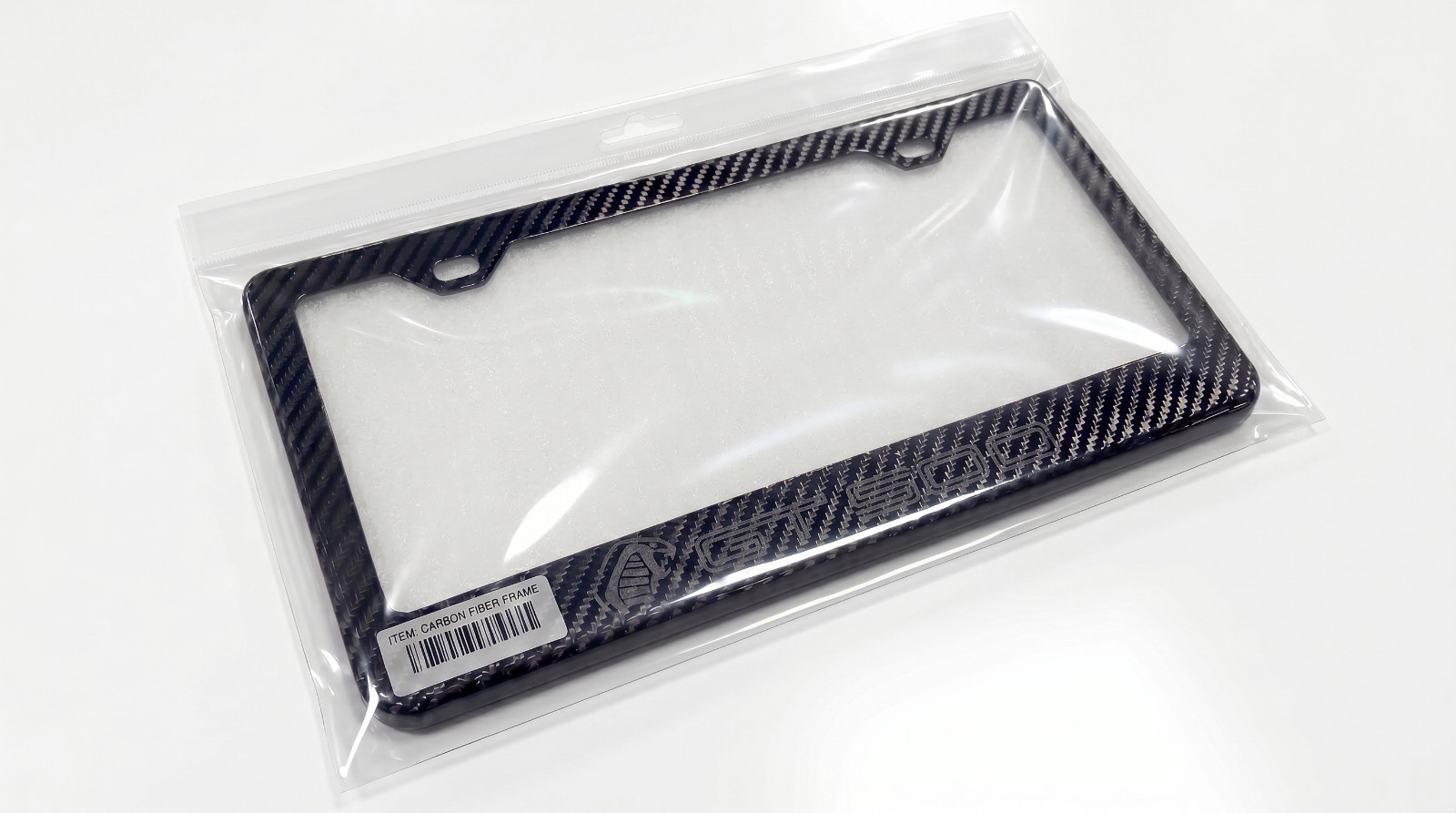 Black on Black Shelby GT500 Mustang Black 100% Carbon Fiber License Plate Frame Black on Black Shelby GT500 Mustang Black 100% Carbon Fiber License Plate Frame