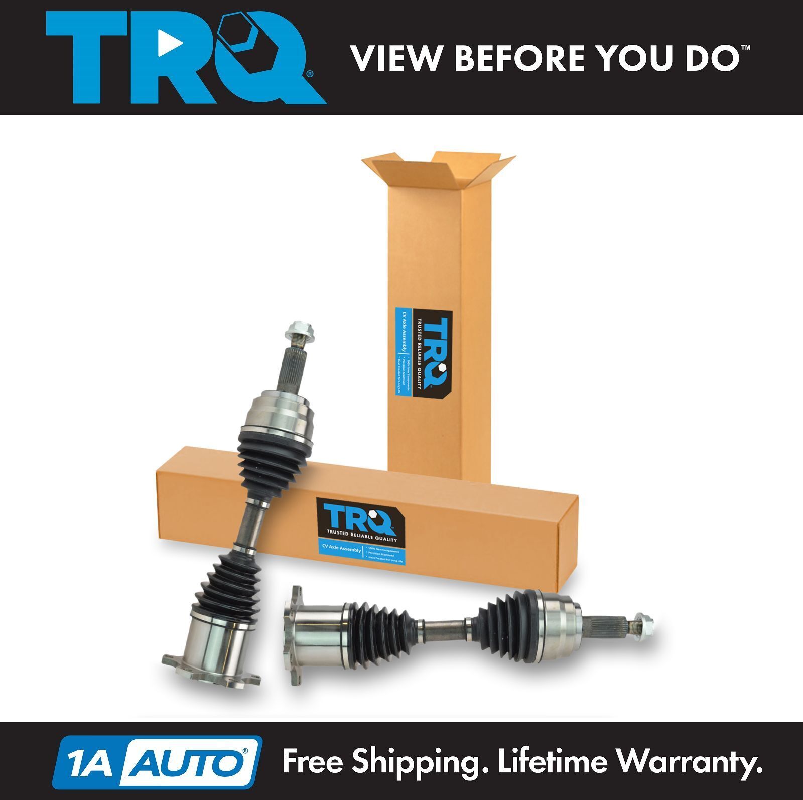 TRQ New Front CV Axle Shaft Left Right Pair For F150 Pickup Expedition Navigator