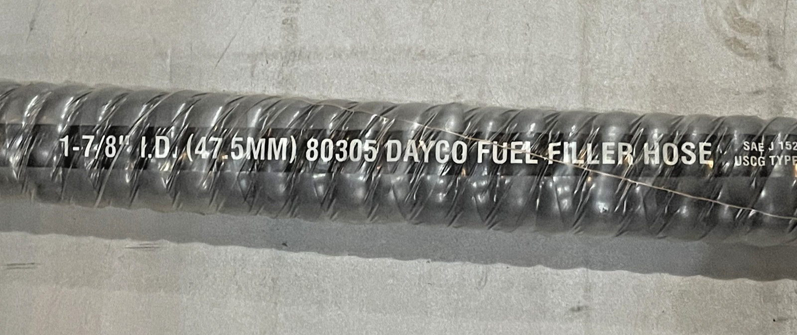 Dayco 80305 Fuel Gas Filler Neck Hose, Straight, 1-7/8\