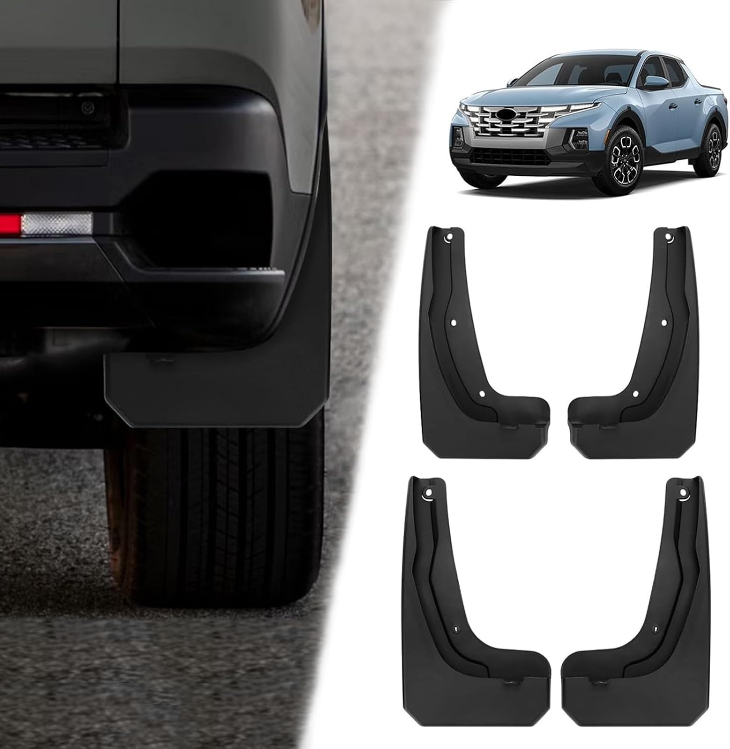 Vvwmluui Mud Flaps Splash Guards for 2023 2024 2025 23-26 Santa Cruz, black Vvwmluui Mud Flaps Splash Guards for 2023 2024 2025 23-26 Santa Cruz, black