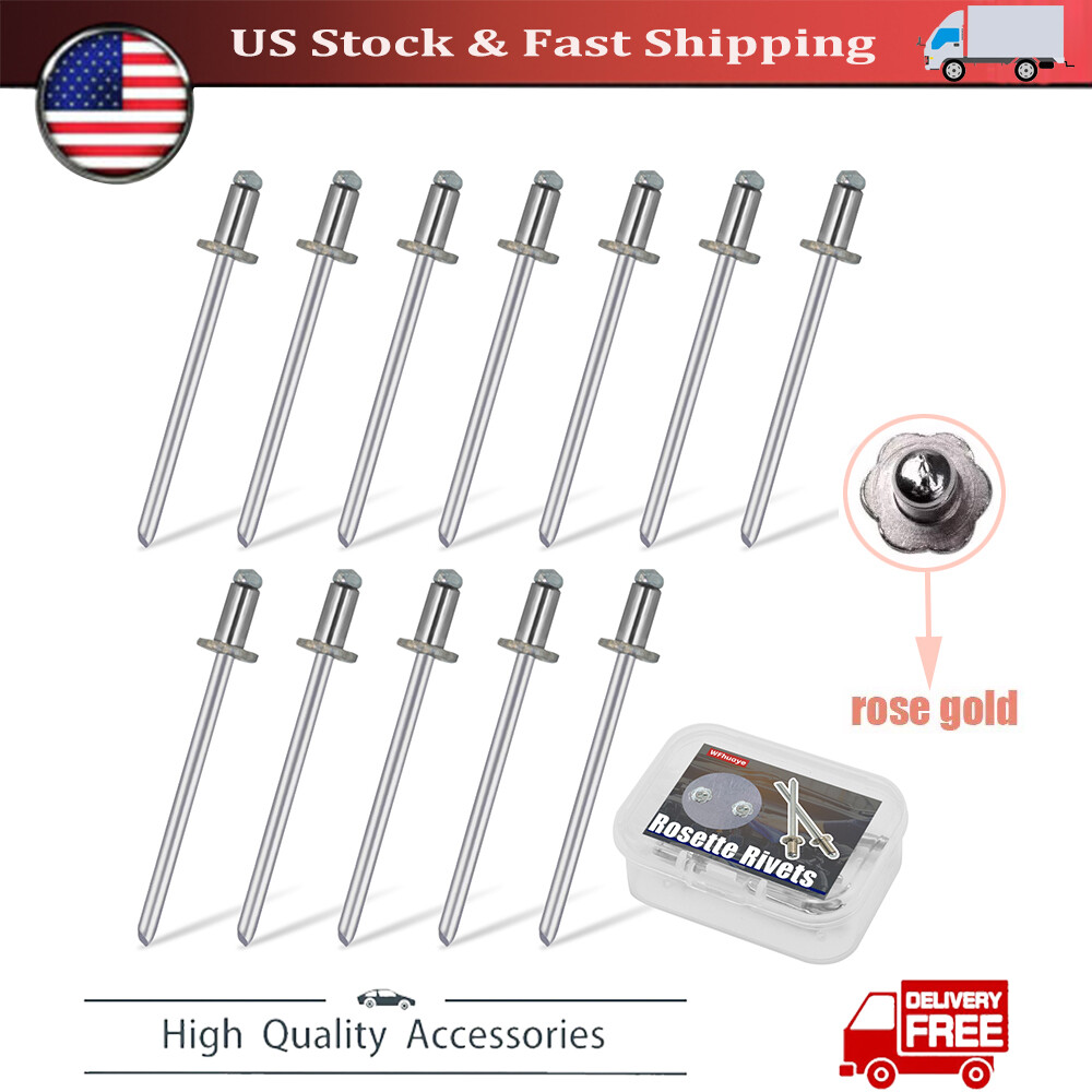 12x Nos Dash Rivets Stainless Steel for GM Ford Chrysler AMC VIN Door Tag W/box