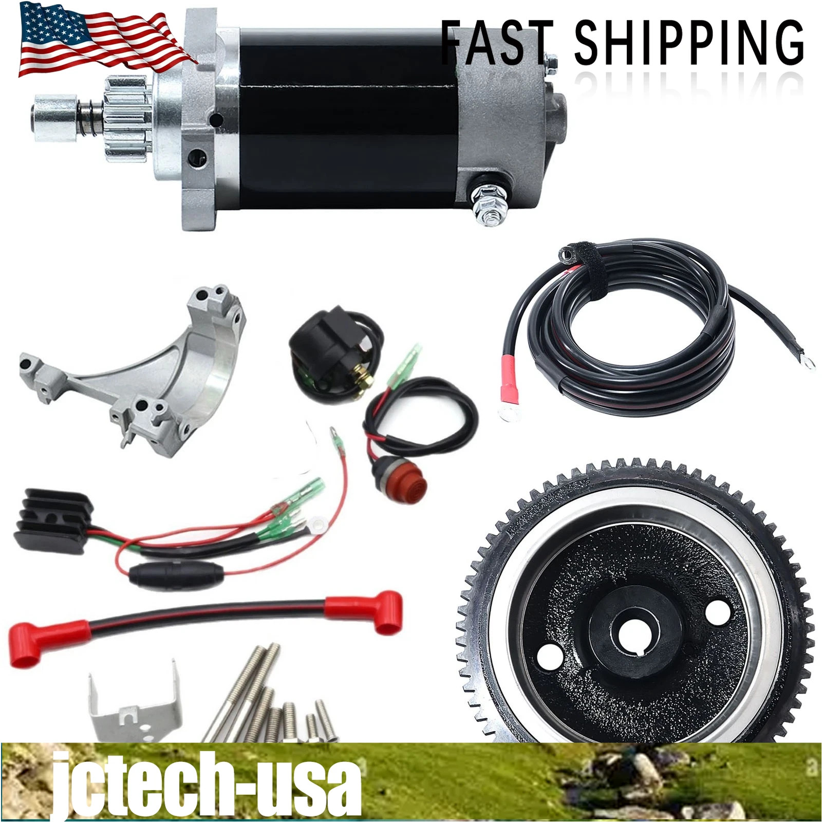 Electrical Start Conversion Kit 68T-85550-01 for Yamaha 4-Stroke 9.9HP Outboard