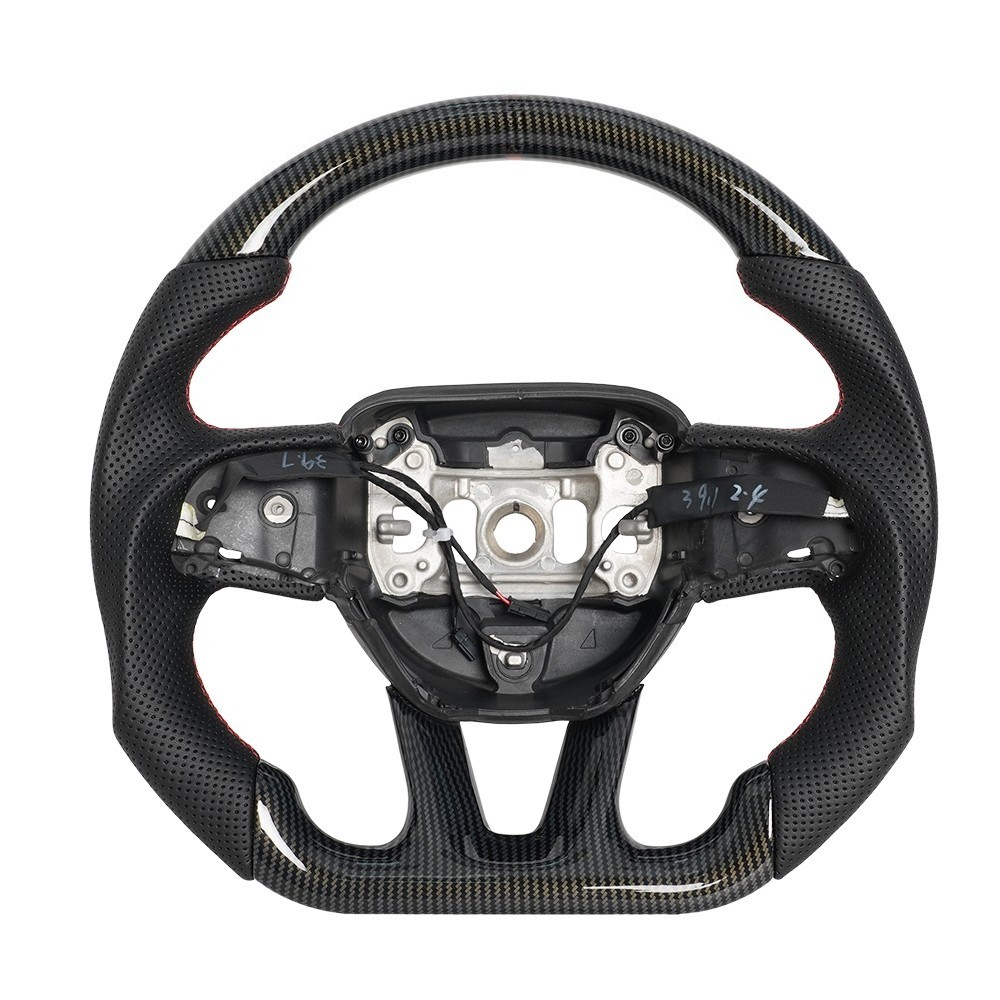 Hydro Dip Carbon Fiber Steering Wheel For Dodge Charger Durango with Heated 15+ Hydro Dip Carbon Fiber Steering Wheel For Dodge Charger Durango with Heated 15+