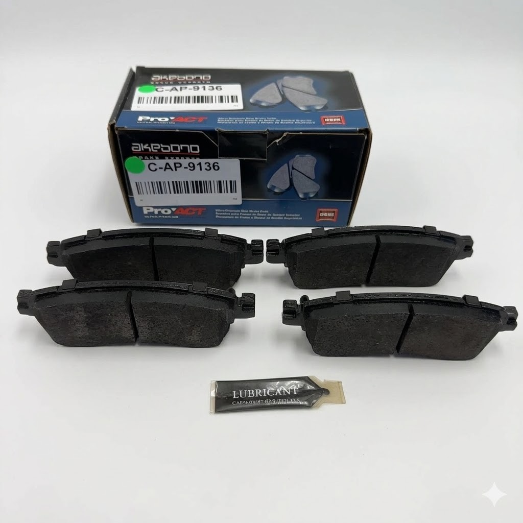 Akebono ACT883 Rear Ceramic Brake Pad Set fits 2002-2009 Chevrolet Trailblazer Akebono ACT883 Rear Ceramic Brake Pad Set fits 2002-2009 Chevrolet Trailblazer