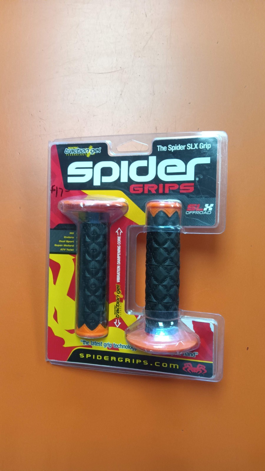 Spider Grips Slim SLX Black Orange KTM Spider Grips Slim SLX Black Orange KTM