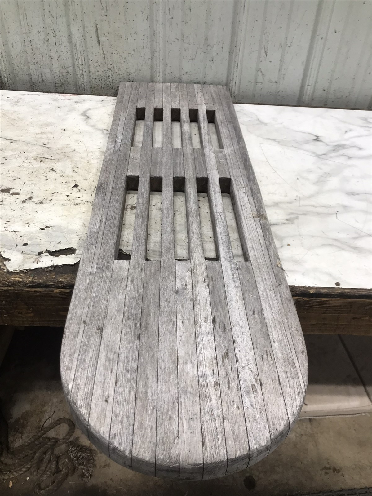 86 Sea Ray Boat front bow anchor platform pulpit wood wooden teak 