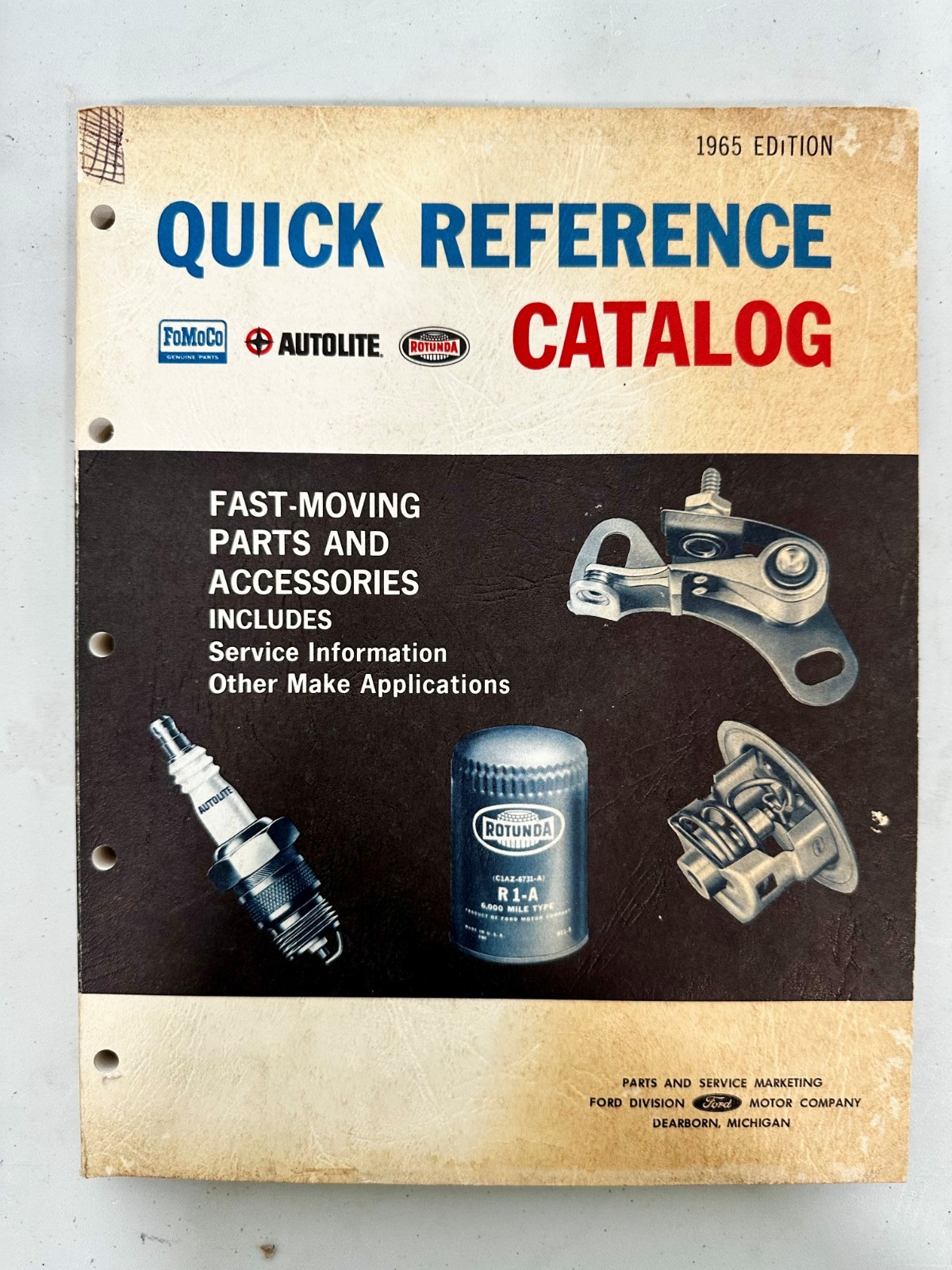 Vintage Quick Reference FoMoCo, Autolite, Rotunda Catalog, 1965 edition Vintage Quick Reference FoMoCo, Autolite, Rotunda Catalog, 1965 edition