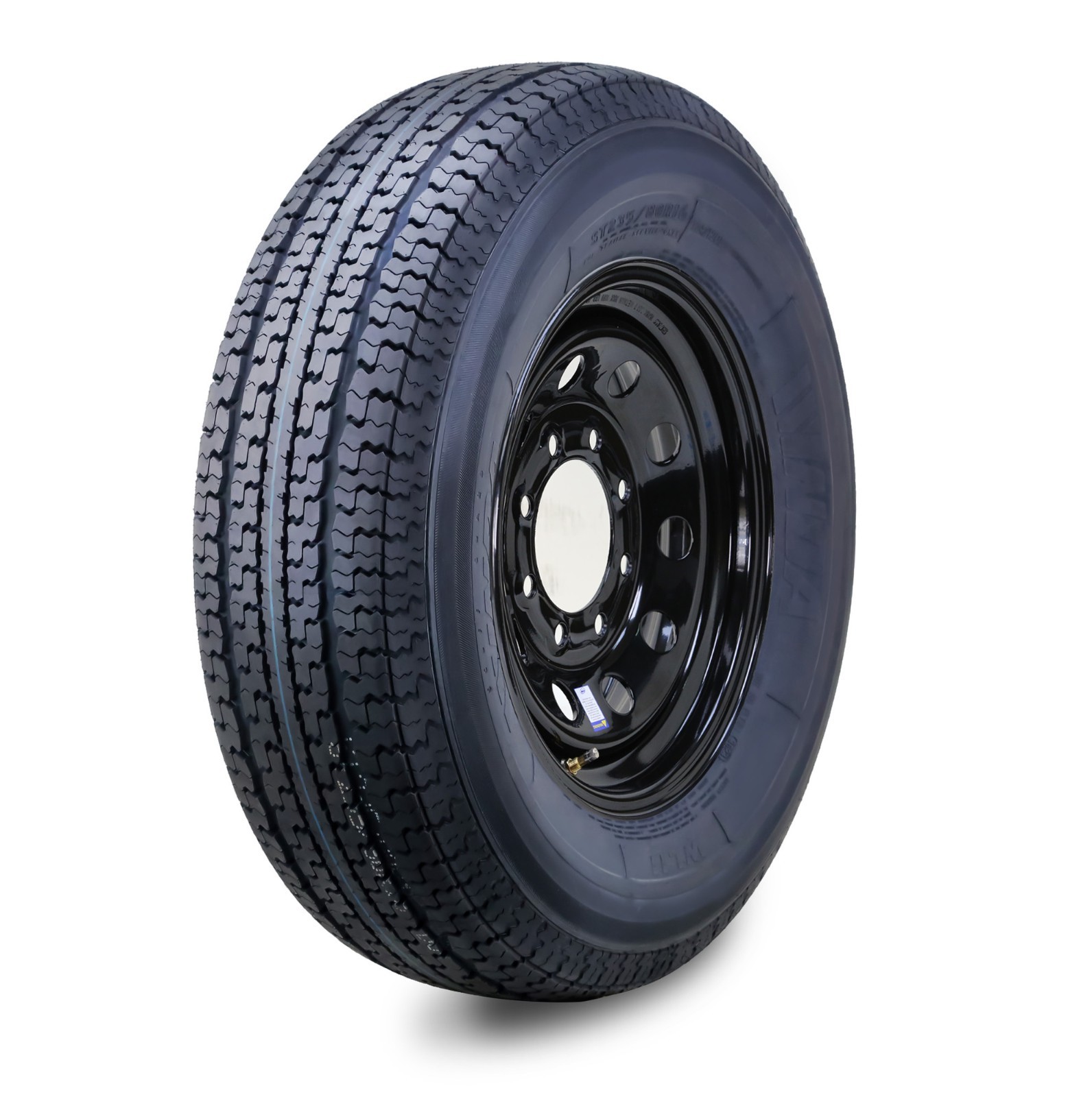 WINDA Trailer Tire Assembly ST235/80R16 10-Ply Black Mod Rim 8 Lug on 6.5\