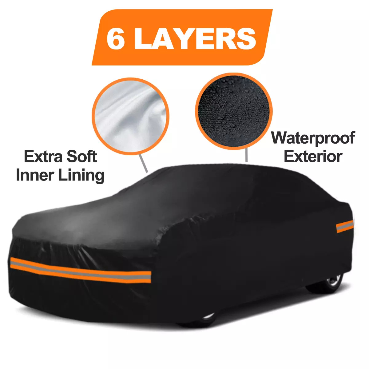 6 LAYER Custom Car Cover For 1985-2005 Cadillac Deville All-Weather Outdoor Rain