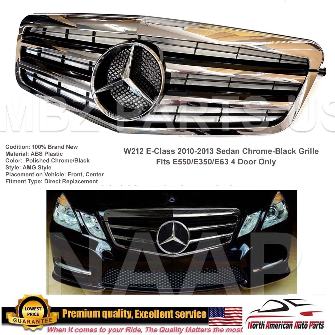 E-Class Grille Chrome-Black E63 E550 E350 Sedan Star 2010 2011 2012 2013 4 Door E-Class Grille Chrome-Black E63 E550 E350 Sedan Star 2010 2011 2012 2013 4 Door