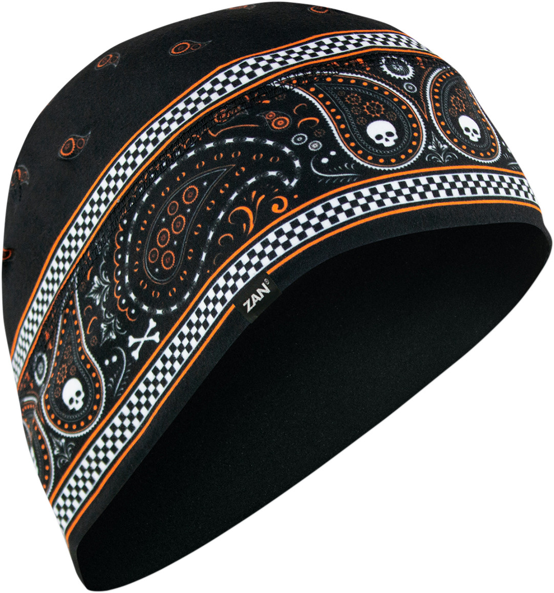 Zan Headgear WHLL197 SportFlex Beanie Black Orange Classic Bandanna Universal