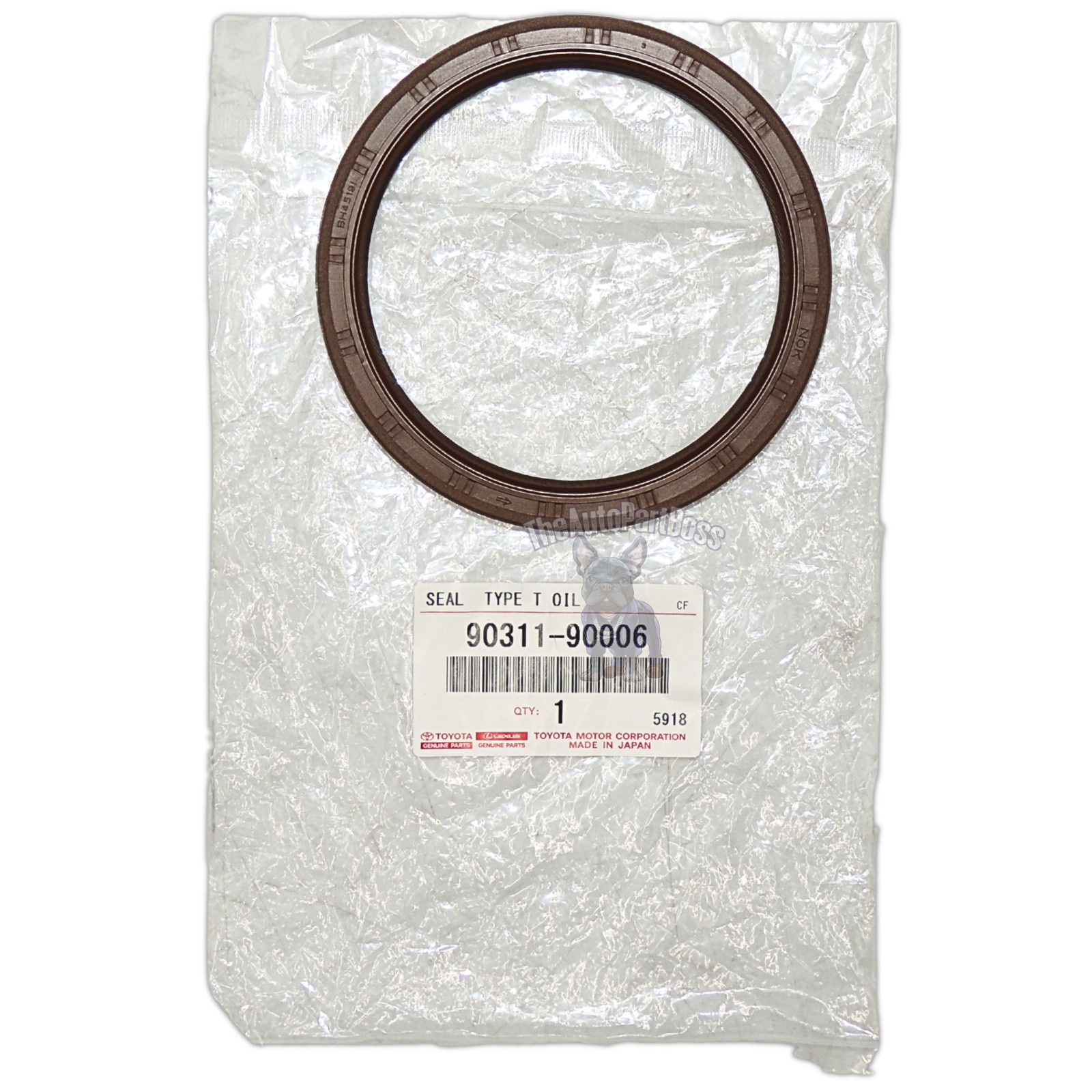 Engine Crankshaft Seal Rear Genuine Toyota 90311-90006