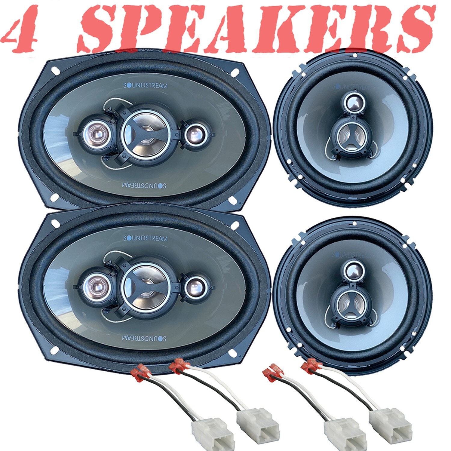 500W Front Door & 300W Rear Door Speaker upgrade for 2002-2008 Dodge RAM 1500