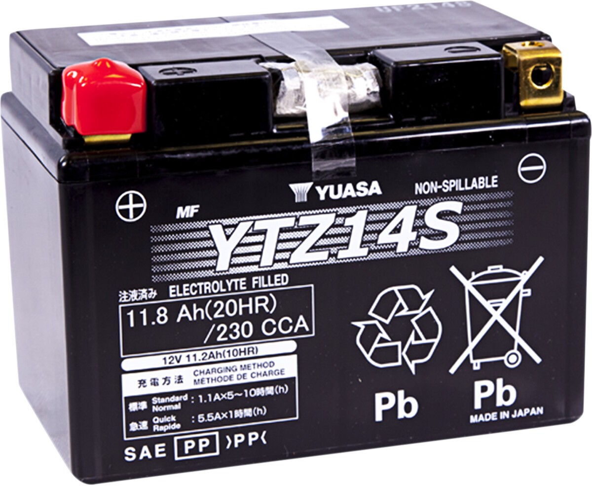 ✅ Yuasa YTZ14S Factory Activated AGM Maintenance Free Battery 12V 230 CCA ✅ ✅ Yuasa YTZ14S Factory Activated AGM Maintenance Free Battery 12V 230 CCA ✅