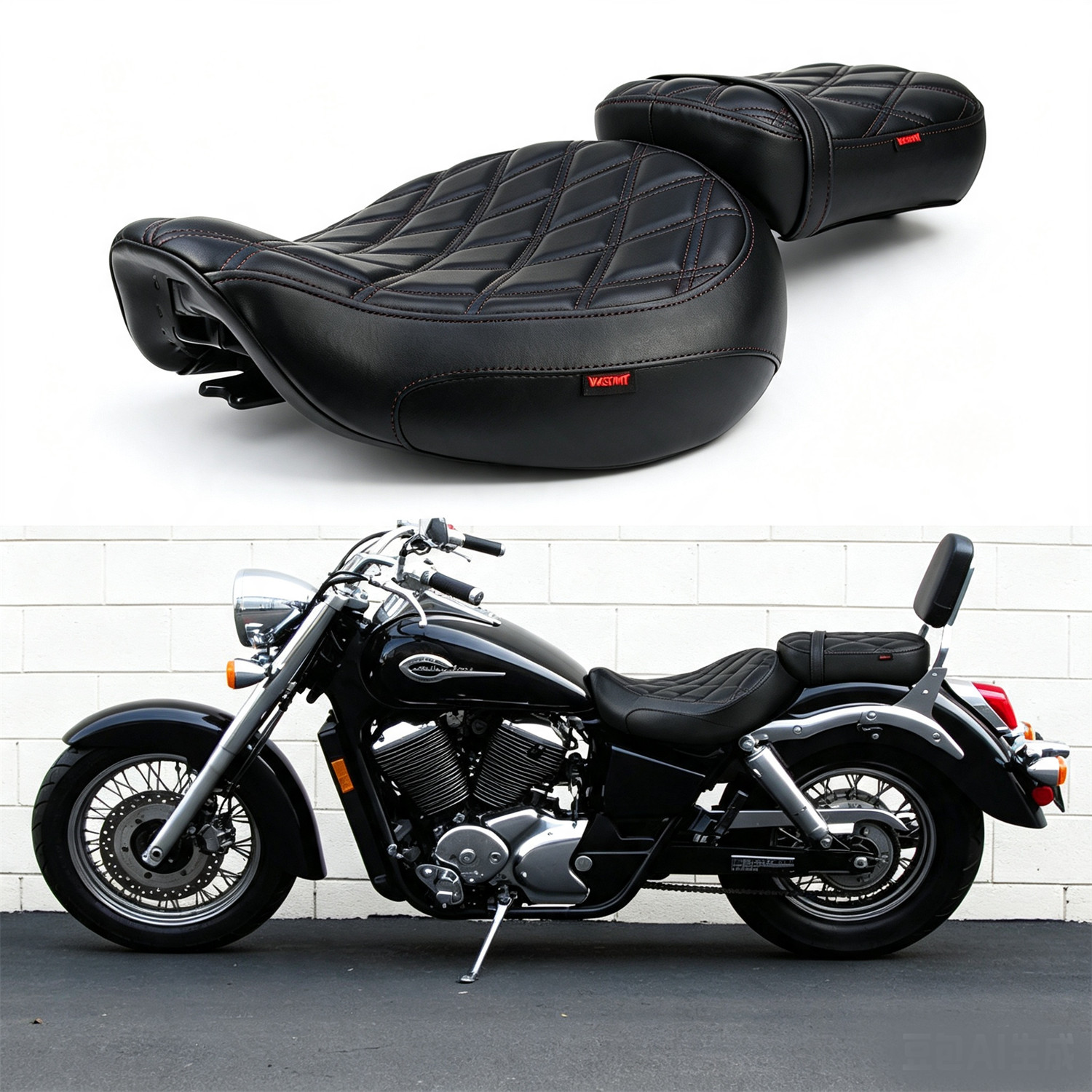 New Design Complete Front Rear Seat Diamond For Honda Shadow VT750 ACE 1998-2003