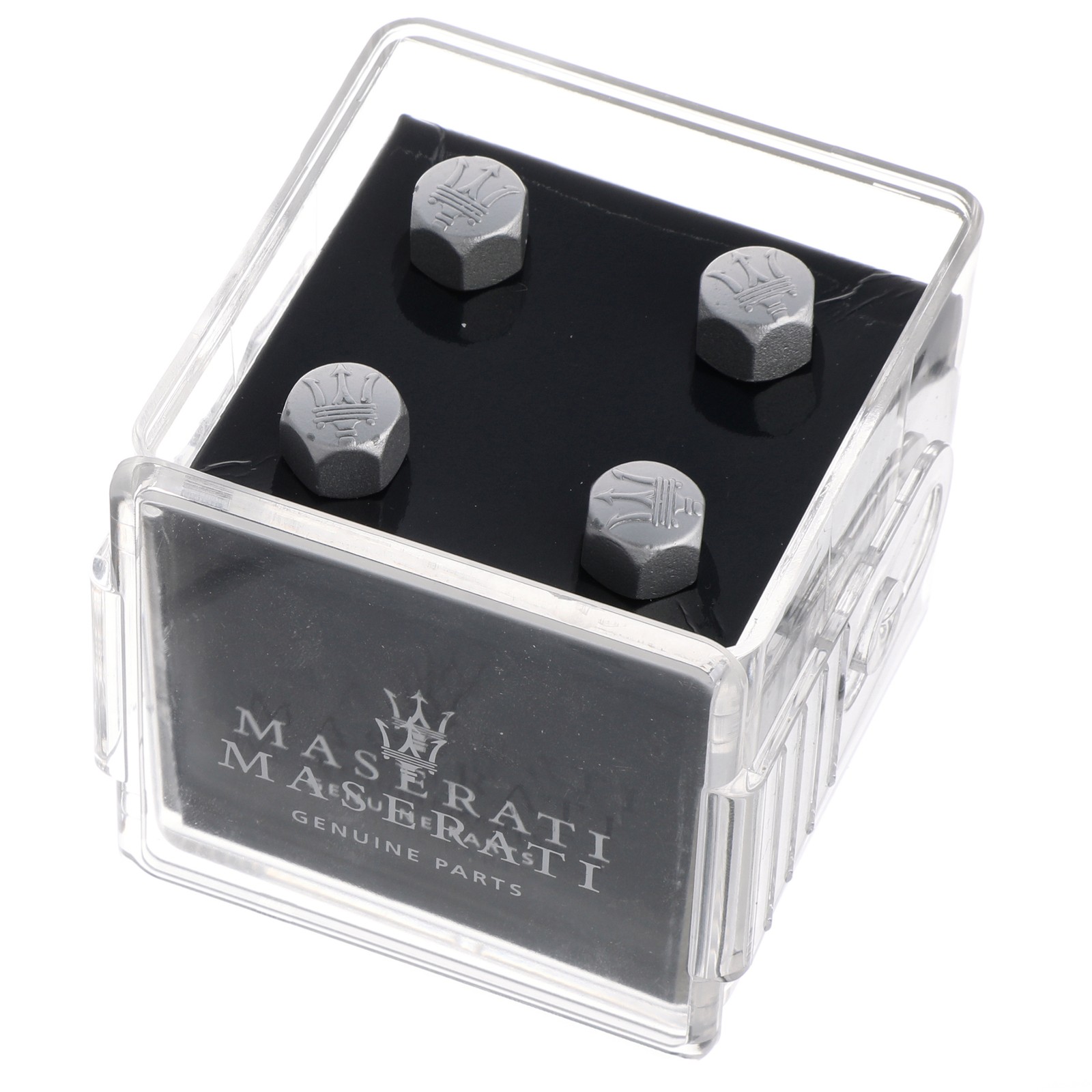 GENUINE MASERATI QTP GranTurismo Trident Branded Valve Cap Kit 940000035 GENUINE MASERATI QTP GranTurismo Trident Branded Valve Cap Kit 940000035