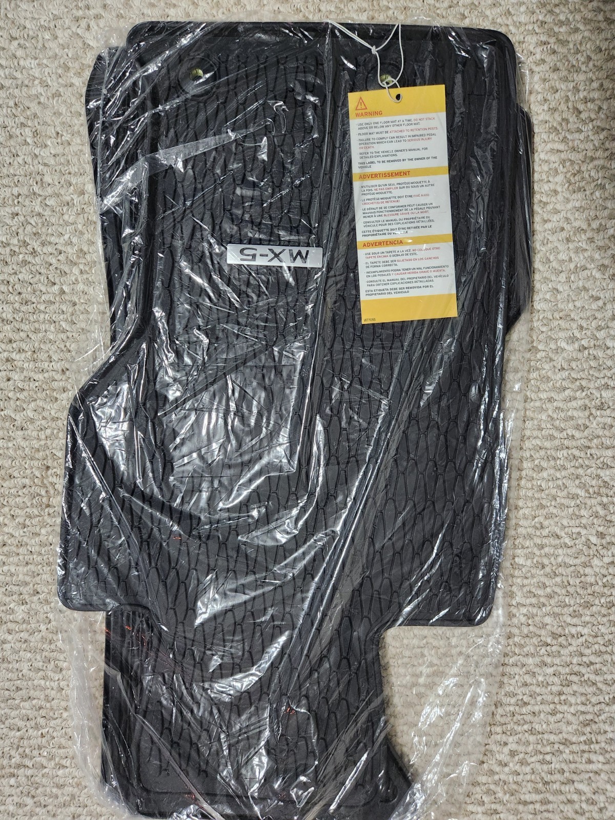 Mazda MX-5 Miata All Weather Rubber Floor Mats Black Front 2pc Set New