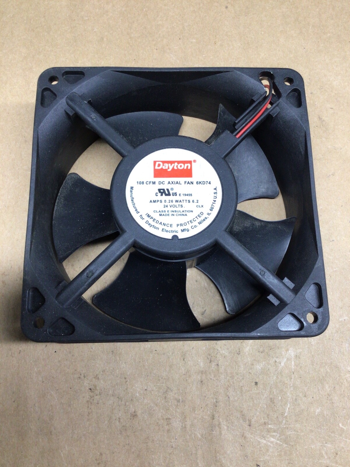 6KD7A Dayton DC Axial Fan 6KD74A 24V#4019J112 6KD7A Dayton DC Axial Fan 6KD74A 24V#4019J112