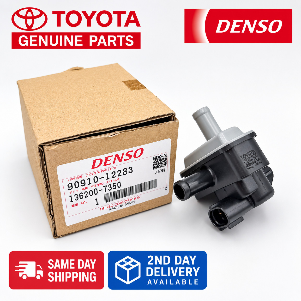 90910-12283 Genuine OEM Toyota Vapor Canister Purge Valve  Corolla, LS NX RX