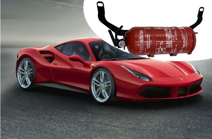 Fire Extinguisher Bracket Holder Mount for Ferrari 488 Pista GTB Spider