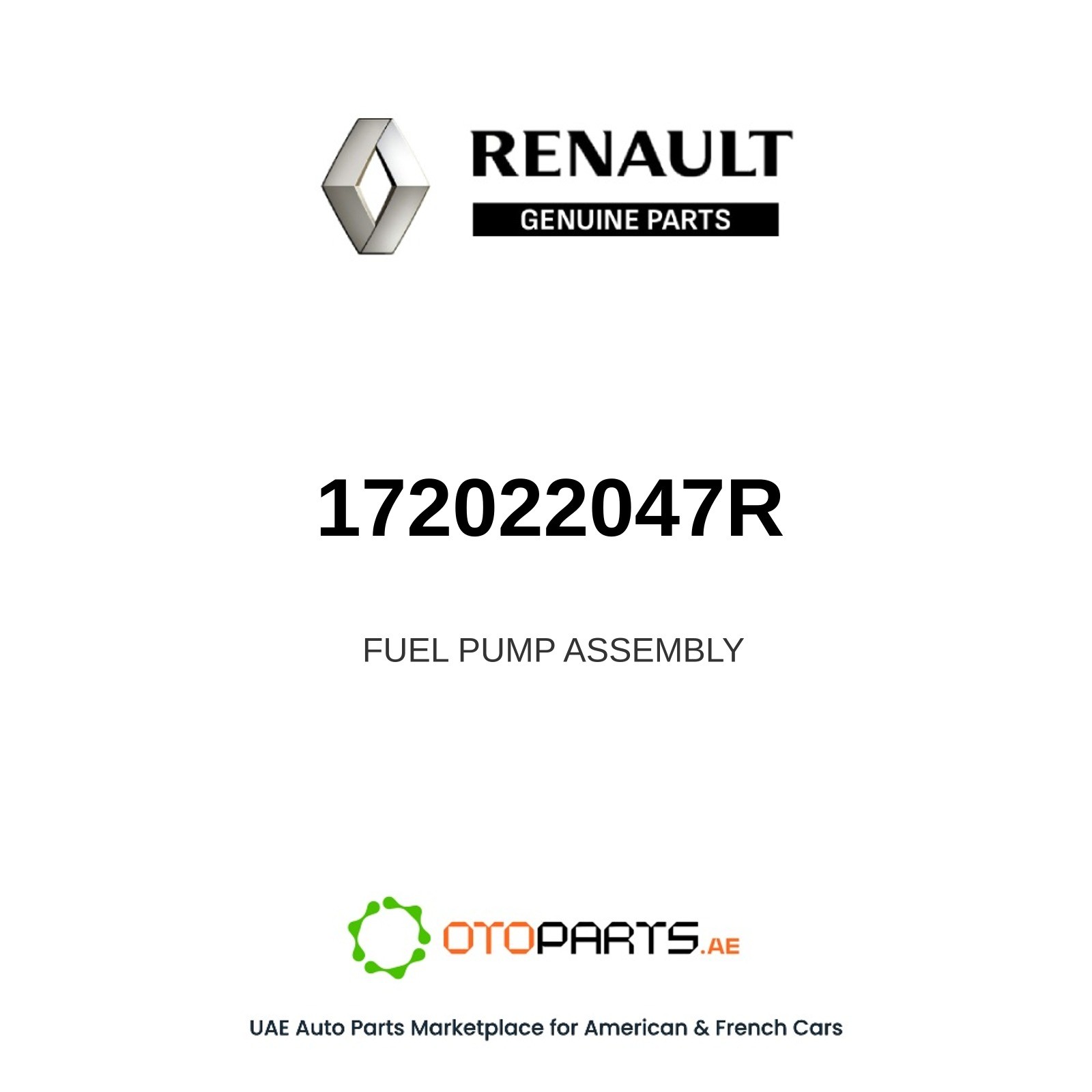 Genuine 2018-2023 Renault Duster Fuel Pump Assembly 172022047R Genuine 2018-2023 Renault Duster Fuel Pump Assembly 172022047R