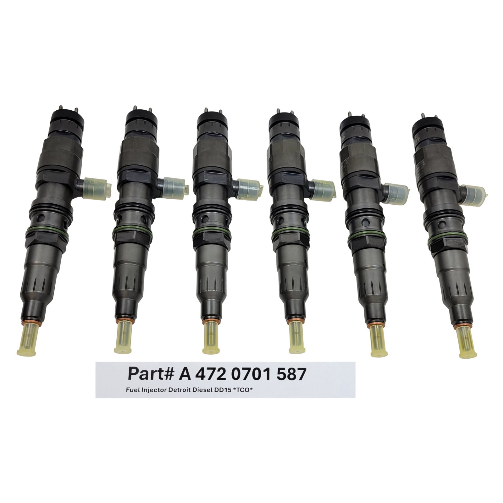 OEM Bosch Detroit Diesel DD15 TCO Fuel Injector Set 6 A4720701587
