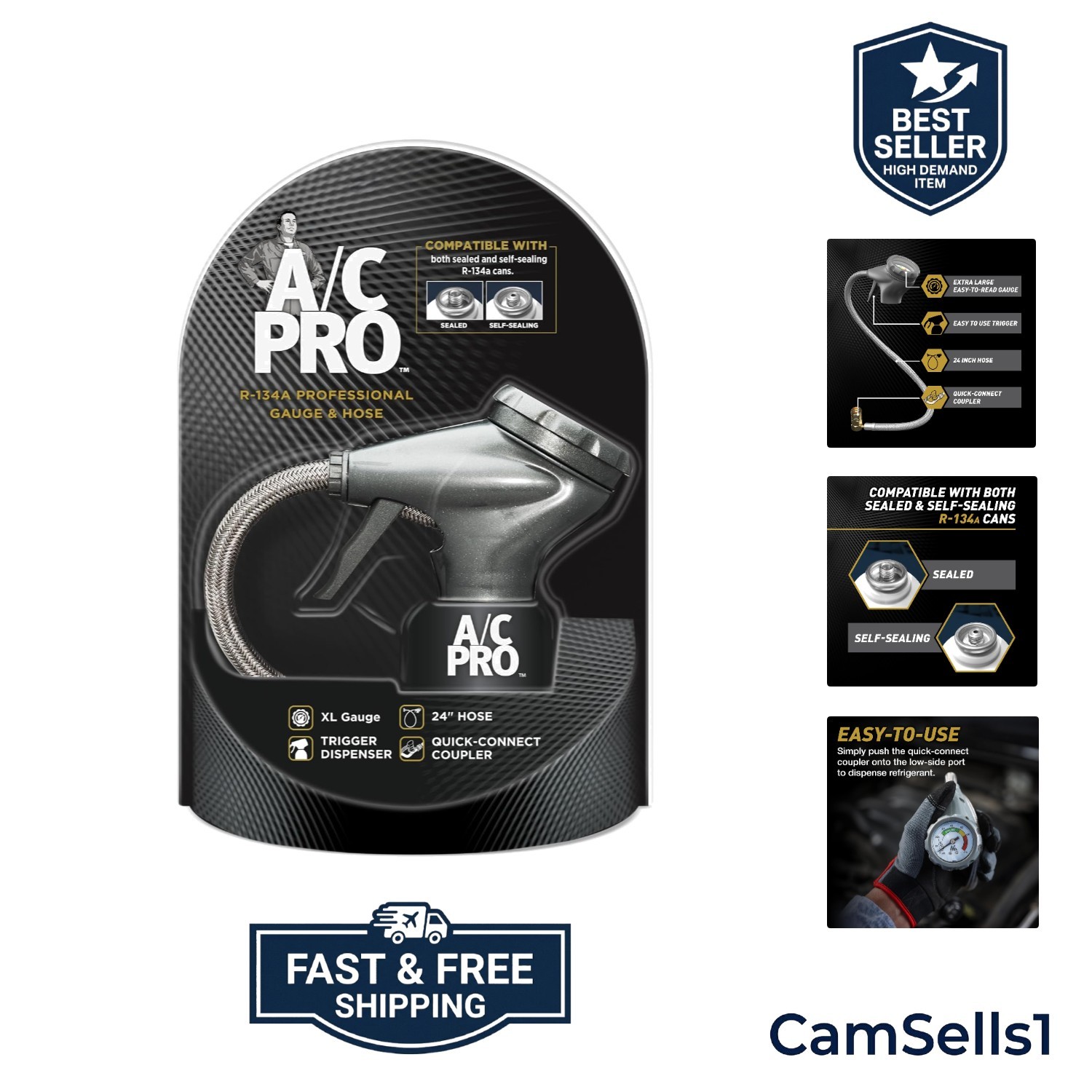 InterDynamics Car Air Conditioner Gauge and Hose by InterDynamics, Air Condit...