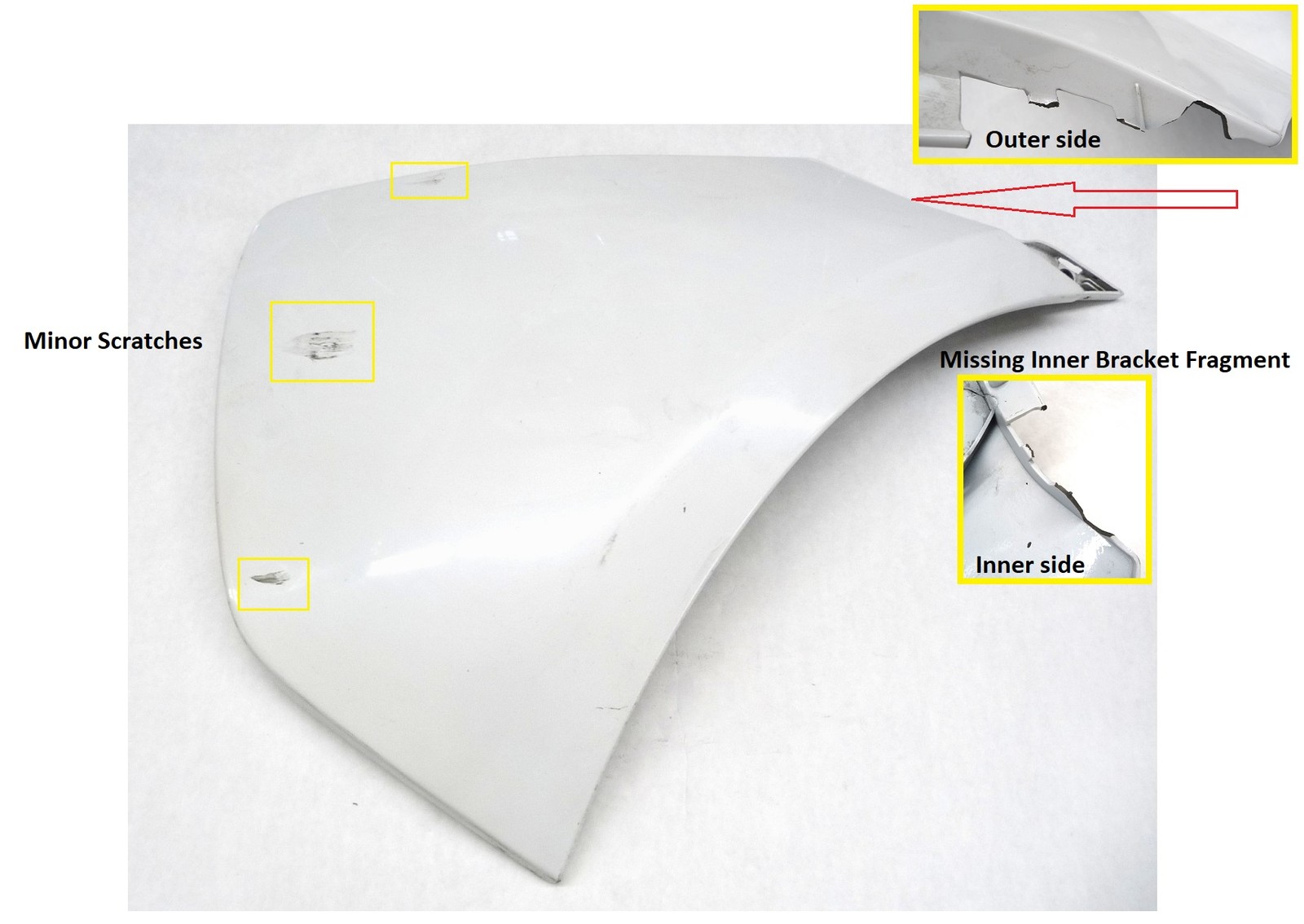 2015-2019 McLaren 570S 540C Rear Right Side Bumper End Cheek Panel 13A2538CP OEM