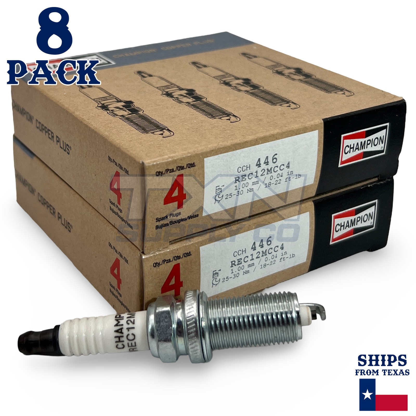 8 Pack Champion Spark Plug - For 2022 Jeep Wagoneer 5.7L