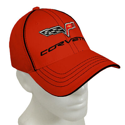 Chevrolet Corvette C6 Flex Fit Red Baseball Cap