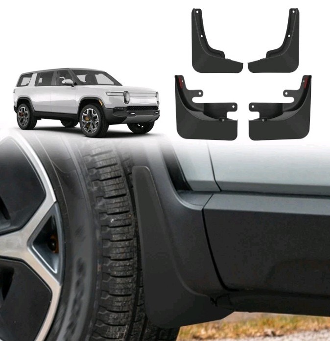 BestEvMod Mud Flaps Splash Guards Compatible with Rivian R1S 2022-2026 BestEvMod Mud Flaps Splash Guards Compatible with Rivian R1S 2022-2026