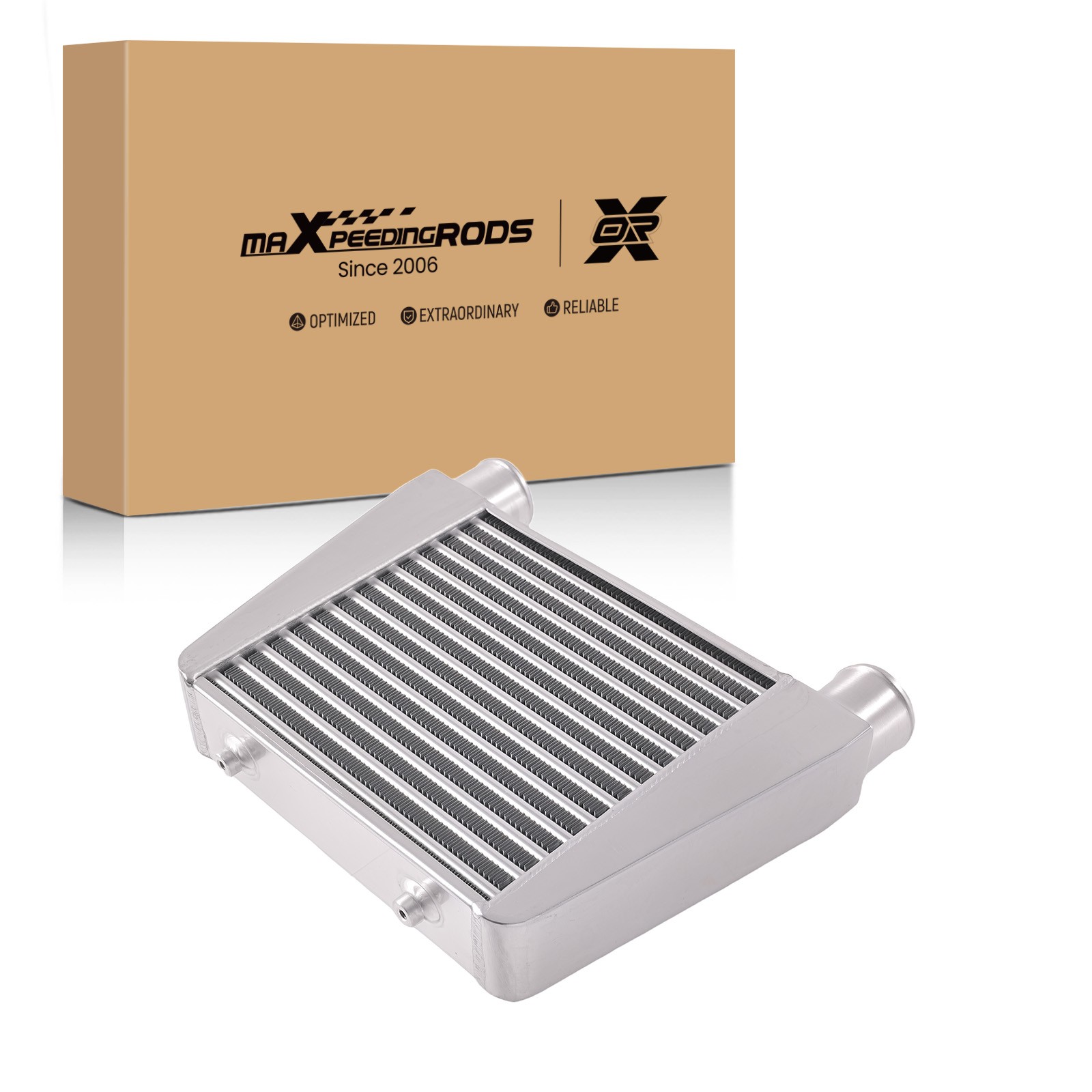 Universal Top Mount Turbo Intercooler 17\'\'x13\'\'x3\'\' Tube Fin 2.5\'\' Inlet/Outlet Universal Top Mount Turbo Intercooler 17\'\'x13\'\'x3\'\' Tube Fin 2.5\'\' Inlet/Outlet