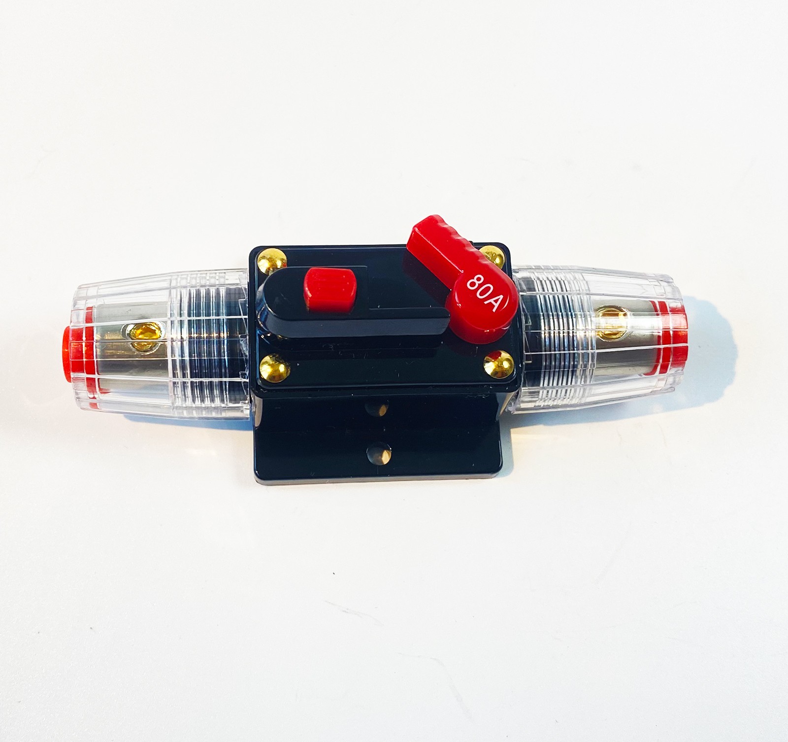 80 Amp Circuit Breaker Dual Battery Fuse For Car/Boat 12V-24V DC IP67 Waterproof