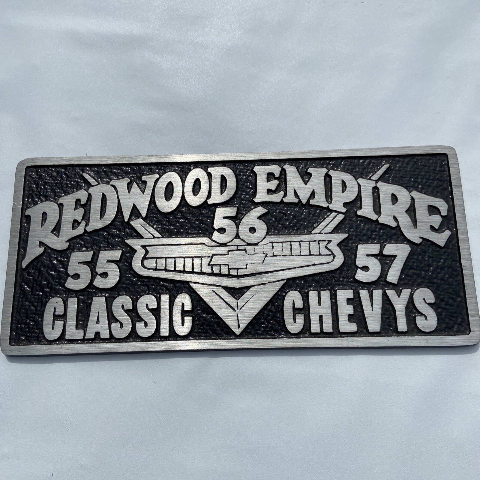 Vintage Redwood Empire Classic Chevys Plaque Emblem Chevrolet Stingray Rare Deco Vintage Redwood Empire Classic Chevys Plaque Emblem Chevrolet Stingray Rare Deco